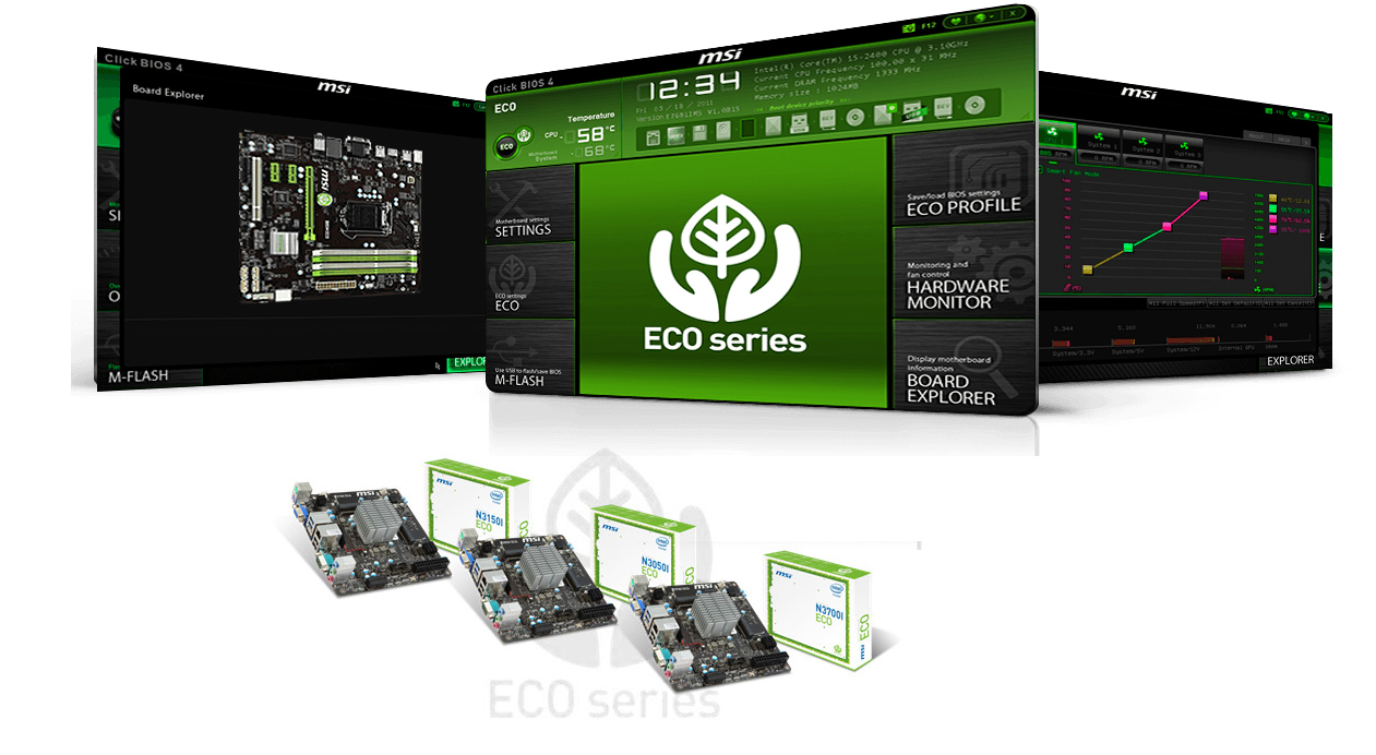 Intel Braswell alapokra épített ECO alaplapokat mutatott be az MSI