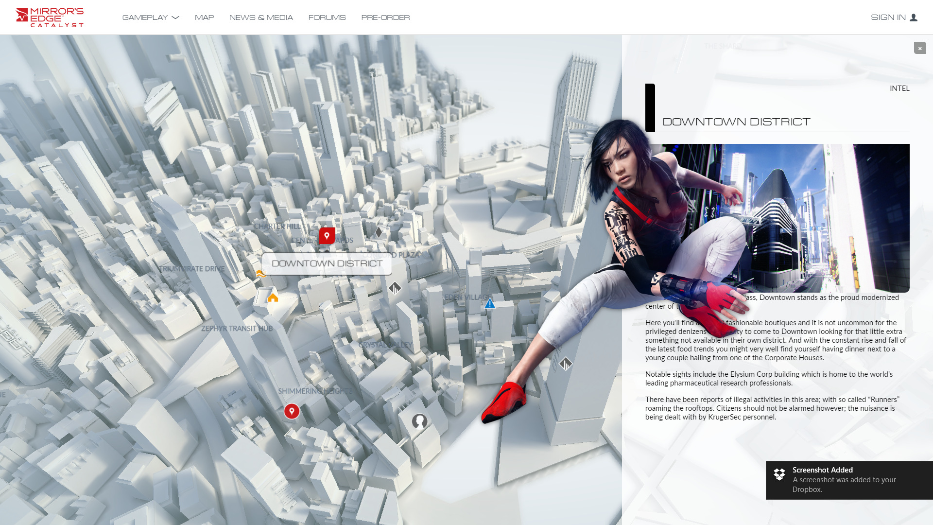 Interaktív pályán fedezheted fel a Mirror's Edge Catalyst városát