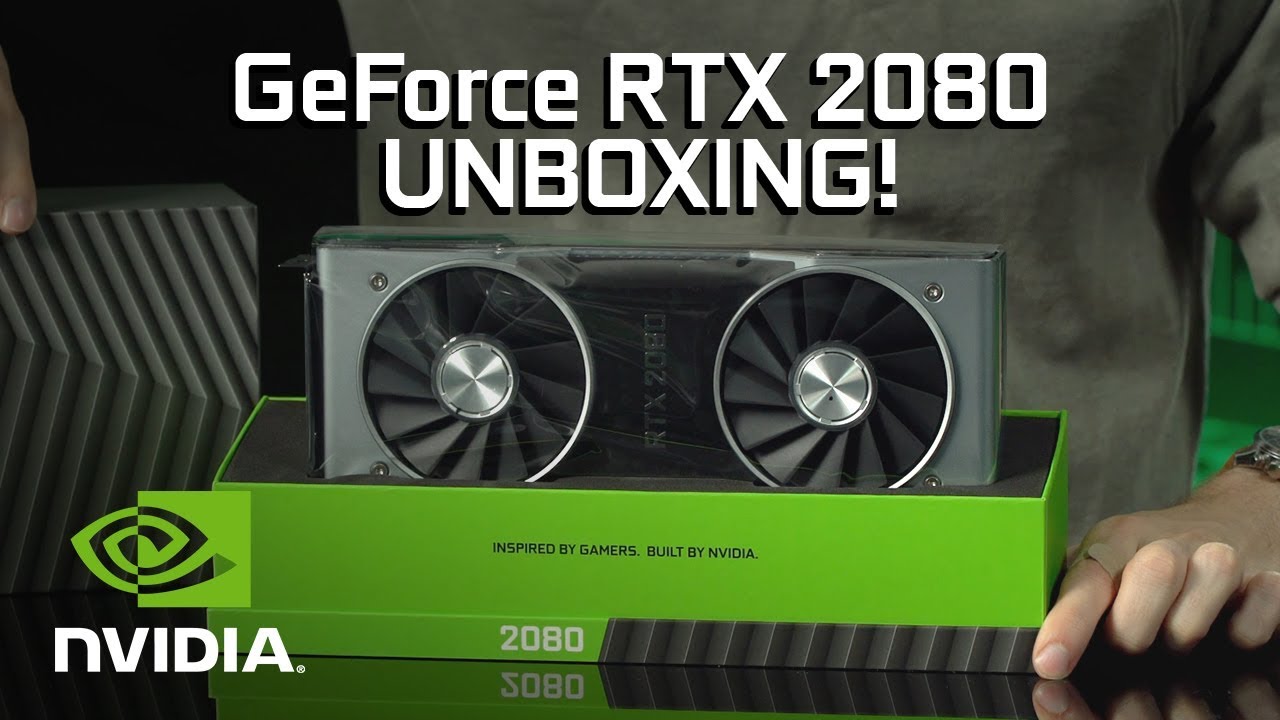 Kamerák előtt csomagolják ki az Nvidia emberei az új GeForce RTX 2080 grafikus kártyát
