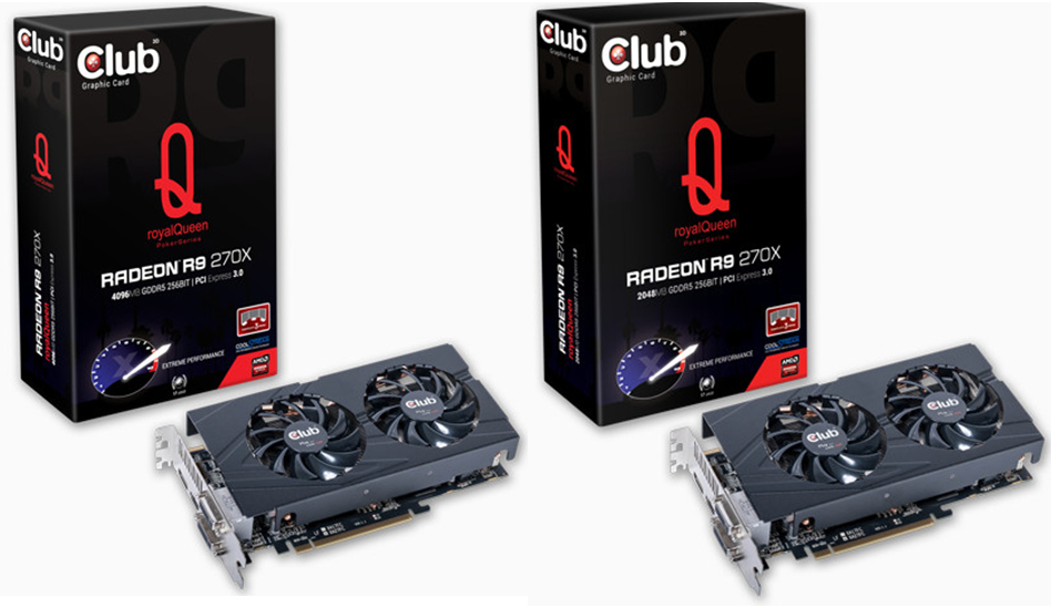 Két új Radeon R9 270X kártyát mutatott be a Club 3D