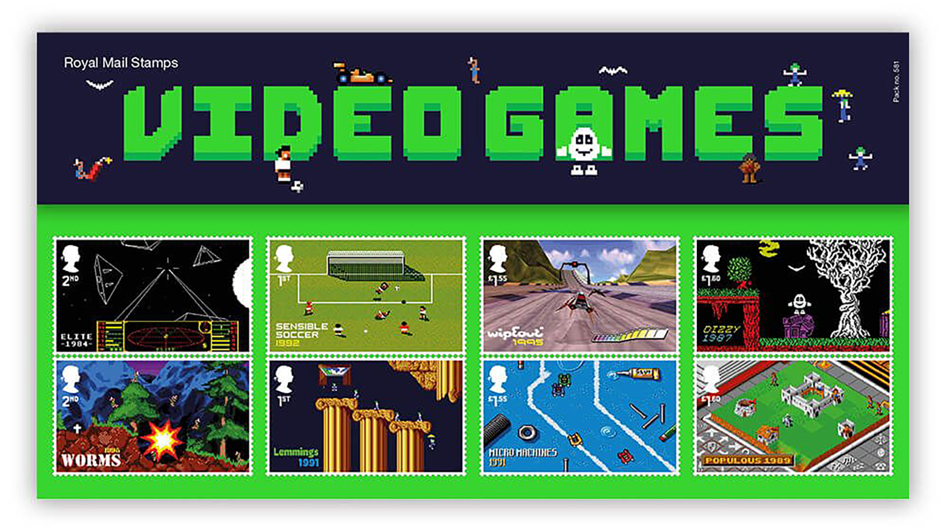 Kultikus videojátékok előtt tisztelegnek a brit posta hamarosan kiadásra kerülő bélyegei