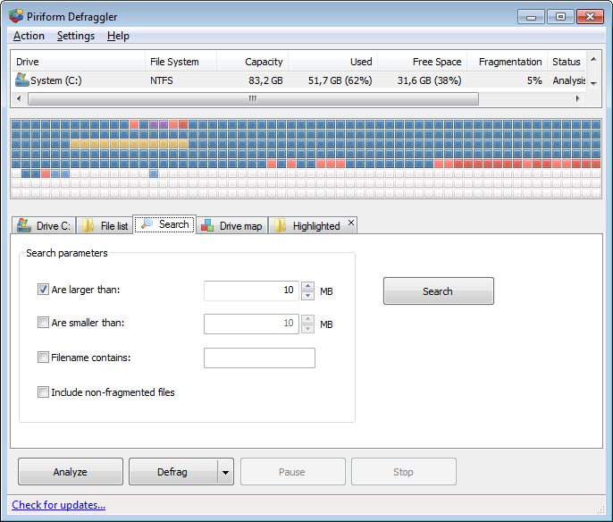 Letölthető a Defraggler legújabb kiadása