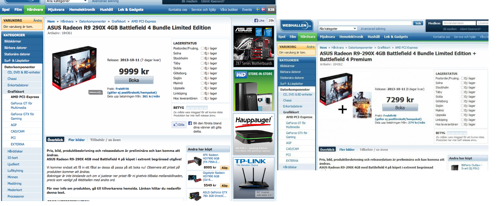 Listázták a Radeon R9 290X Battlefield 4 Edition kártyát