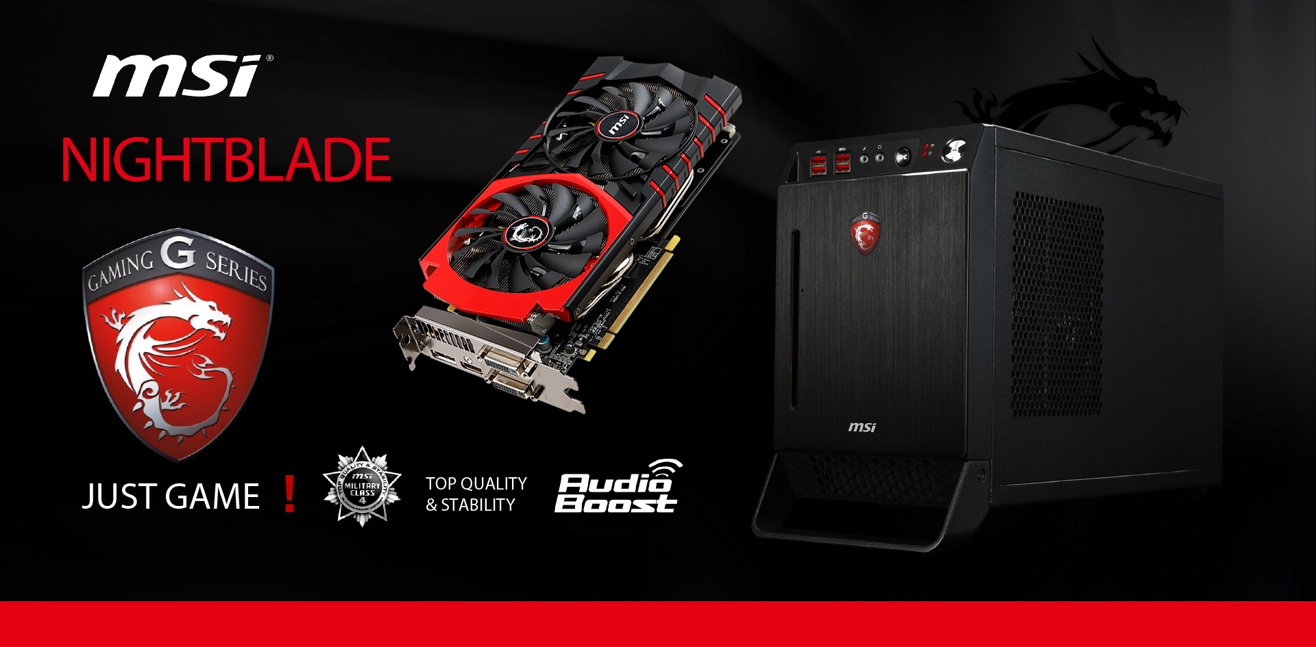 Már az új NVIDIA GTX 900-as kártyákkal is elérhető az MSI Nightblade