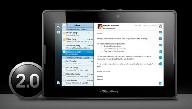 Megérkezett a BlackBerry PlayBook OS 2.0