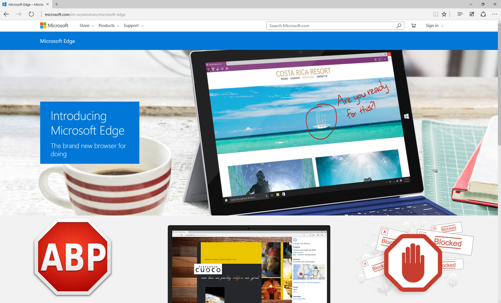 Microsoft Edge-ben is blokkolhatjuk a reklámokat
