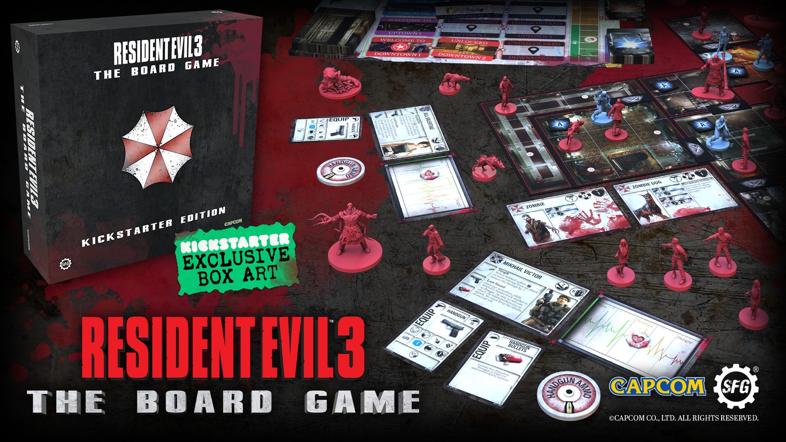 Mindössze néhány óra alatt bődületes sikert aratott a Resident Evil 3: The Board Game Kickstater-kampánya