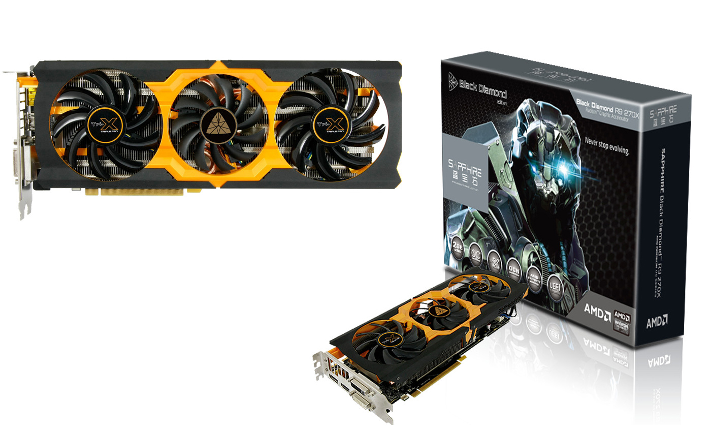R9 270X Black Diamond Edition érkezik a Sapphire műhelyéből
