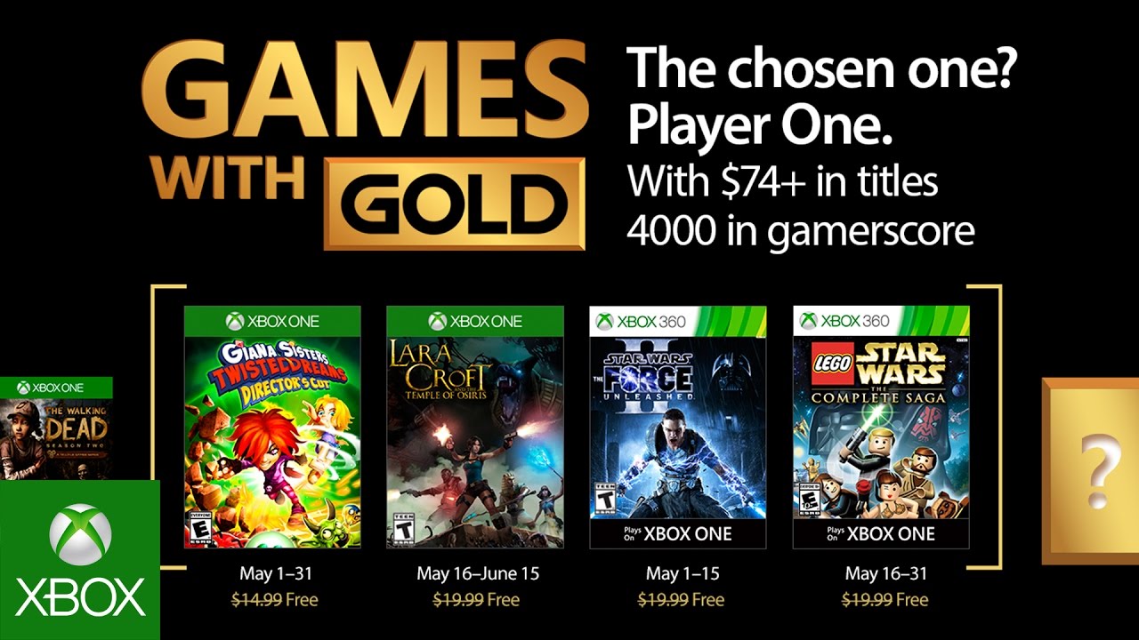 Star Wars és Lara Croft a májusi Xbox Live Gold ingyenes játékai között