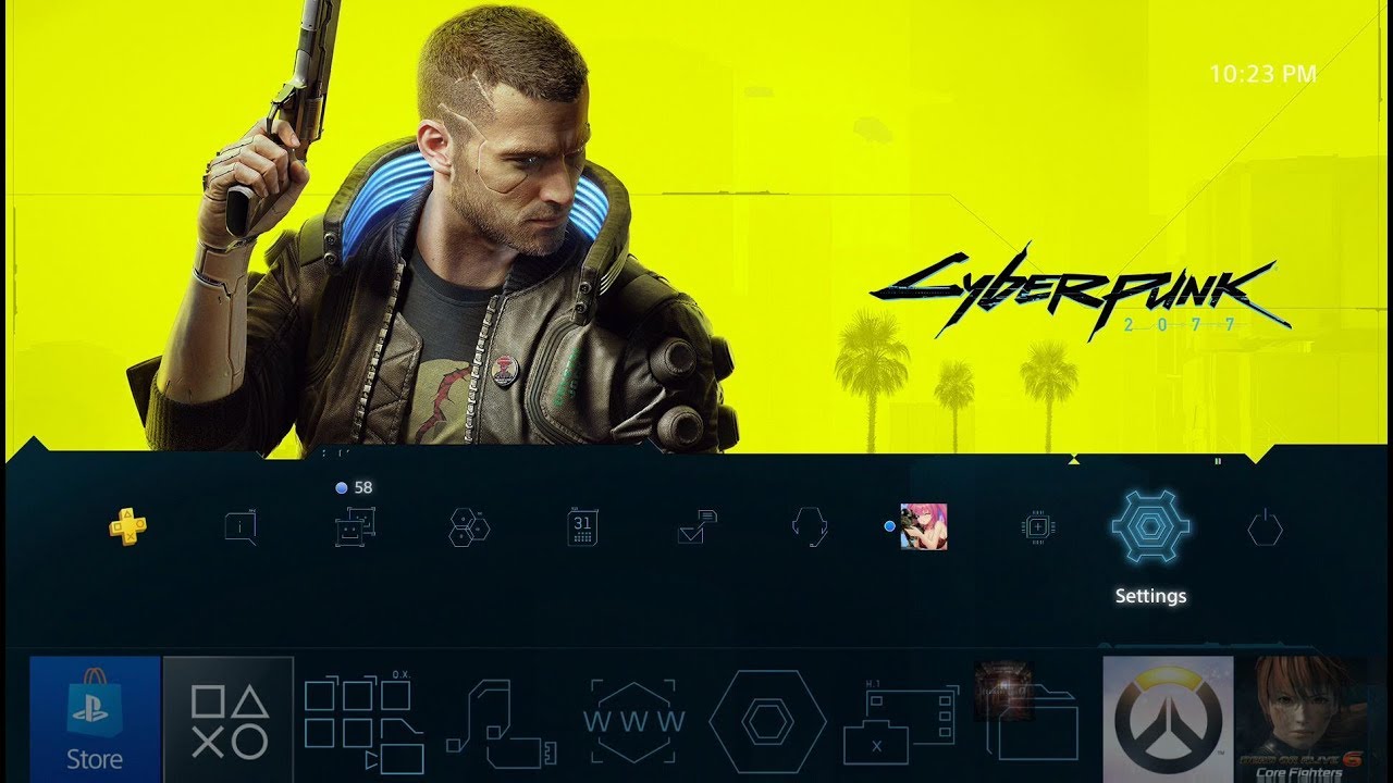 Szuper Cyberpunk 2077 témát telepíthetünk PS4-re