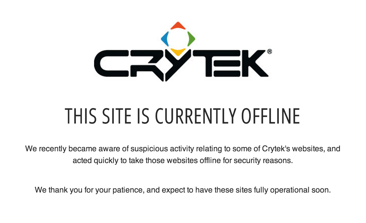 Támadás érte a Crytek honlapját is