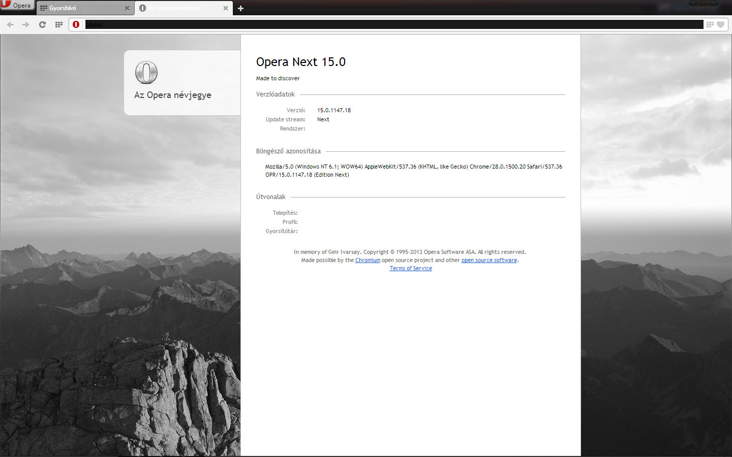 Tesztelhető az új Opera Next 15.0