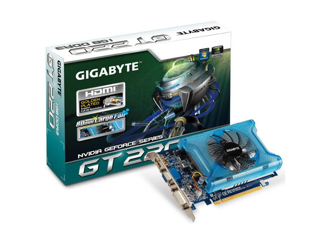 Túlhajtott GeForce GT 220 a Gigabyte kínálatában