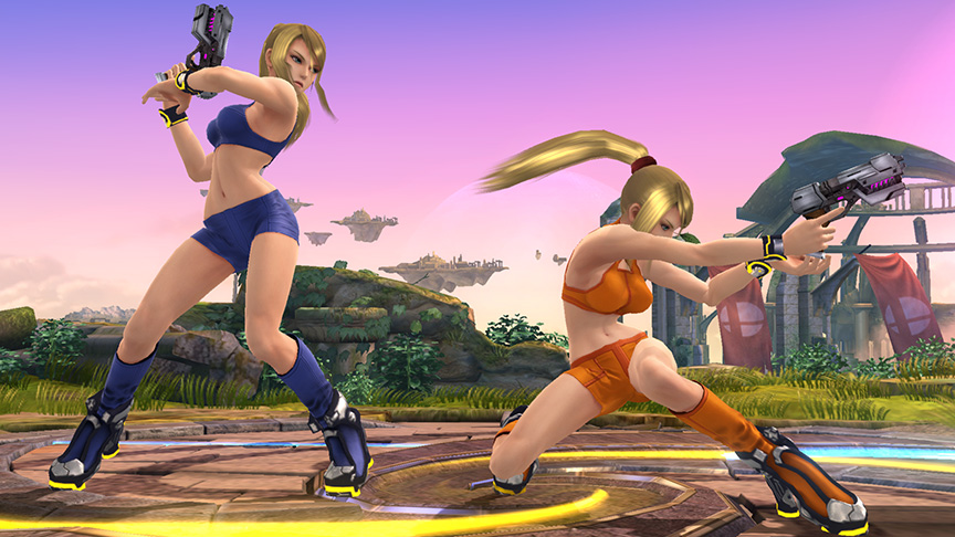 Új Zero Suit Samus szerelés a Super Smash Bros játékban