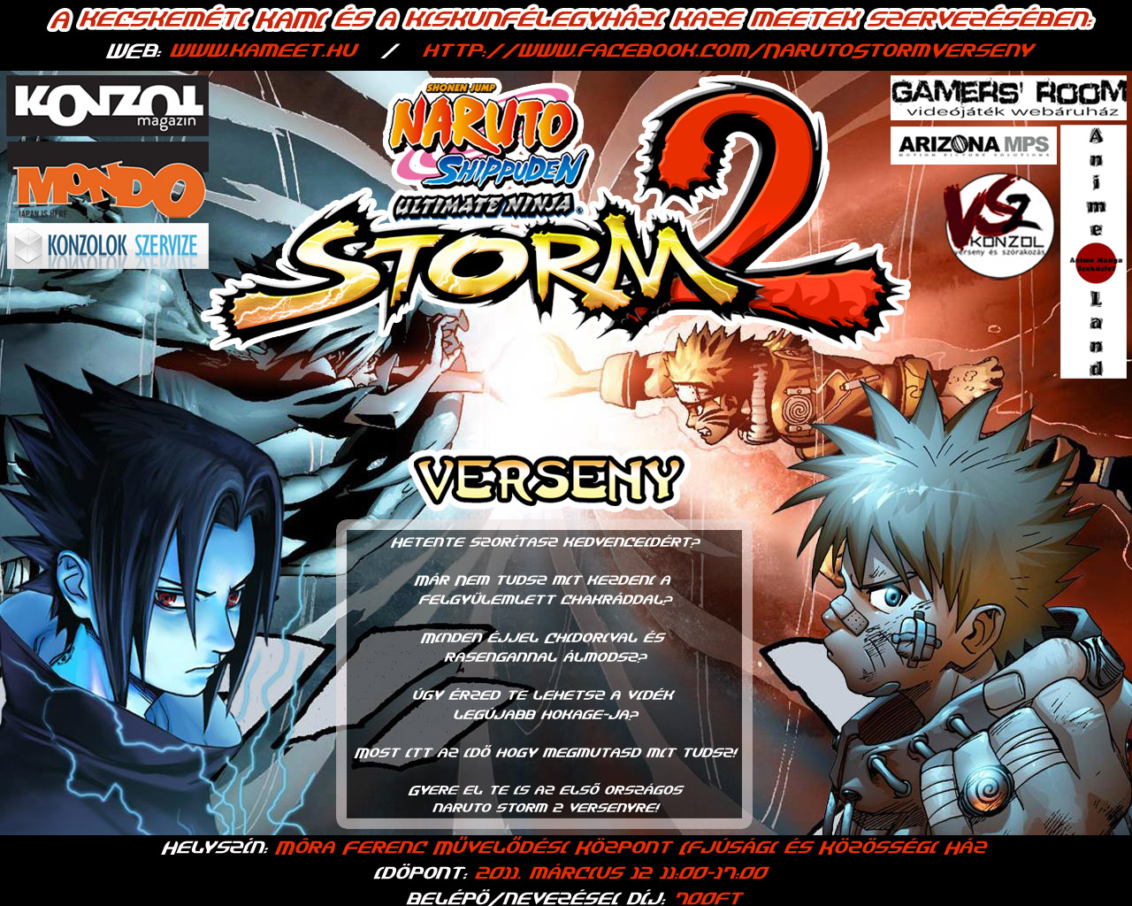 Ultimate Ninja Storm 2 bajnokság és Anime nap!