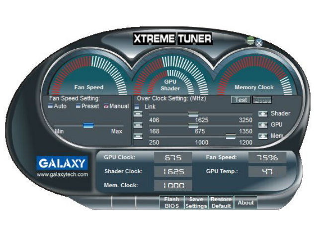 Videokártya hangoló program a Galaxy-tól