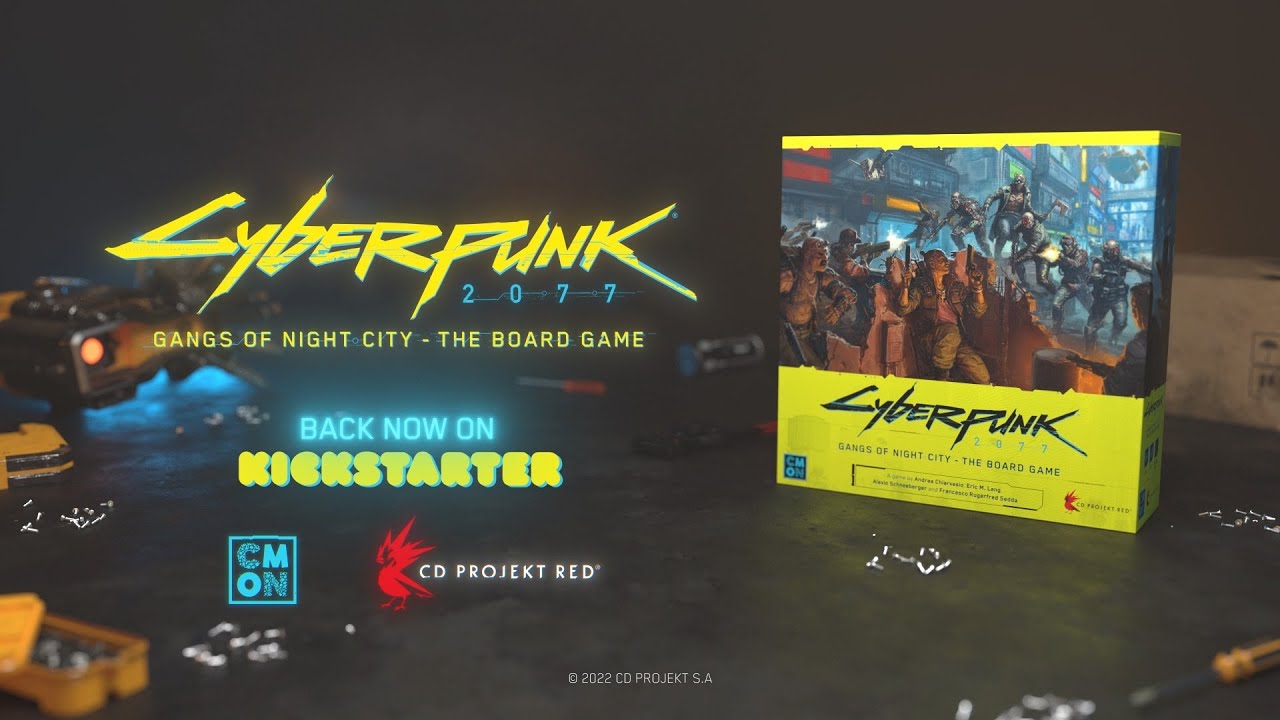 Videón a Cyberpunk 2077: Gangs of Night City társasjáték