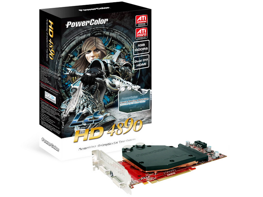 Vízhűtéses Radeon HD 4890 a PowerColor-tól