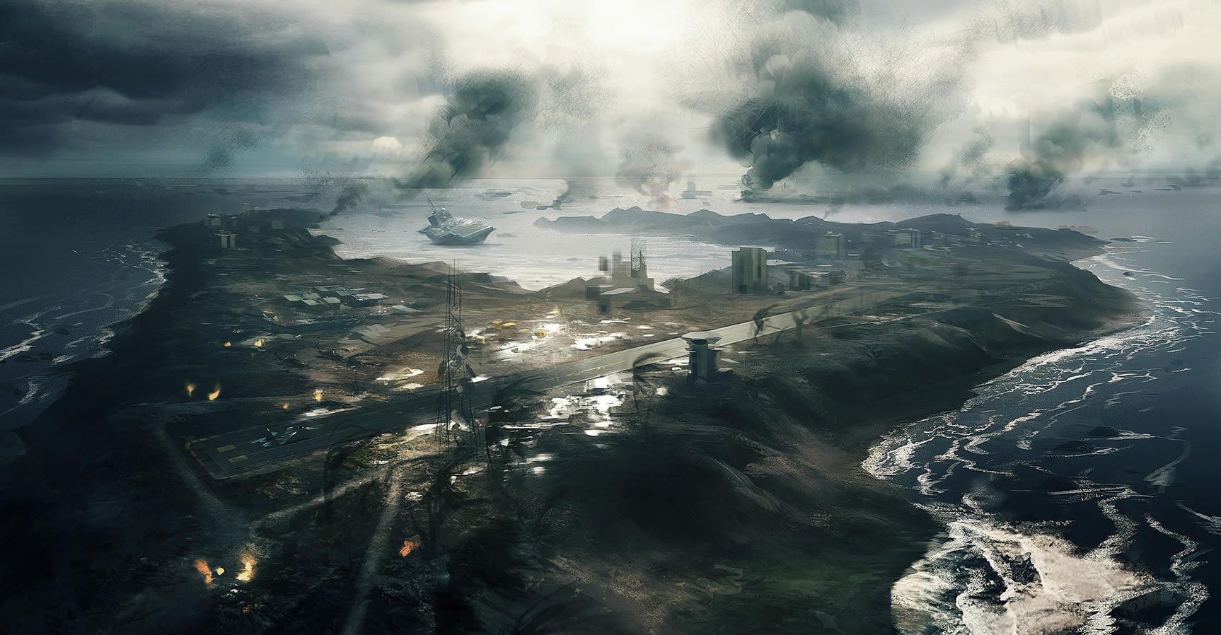 Wake Island a kísérteties Battlefield 3 látványterven